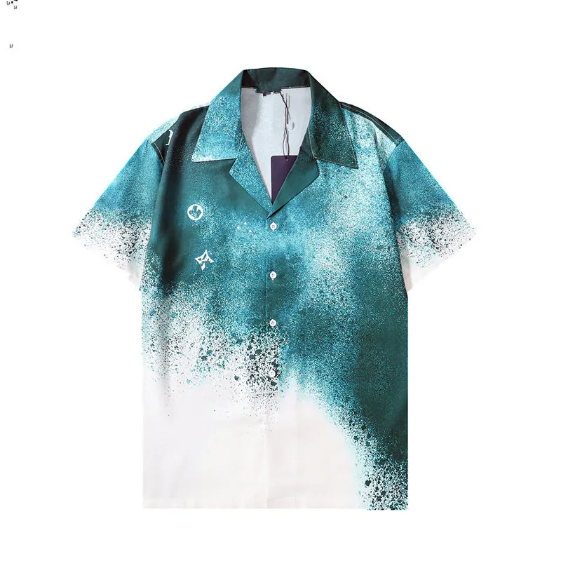 2023TT Luxury Designer Shirts Mens Fashion Geometric Print Bowling Shirt Hawaii Floral Casual Shirts Men Slim Fit Short Sleeve M-3XL