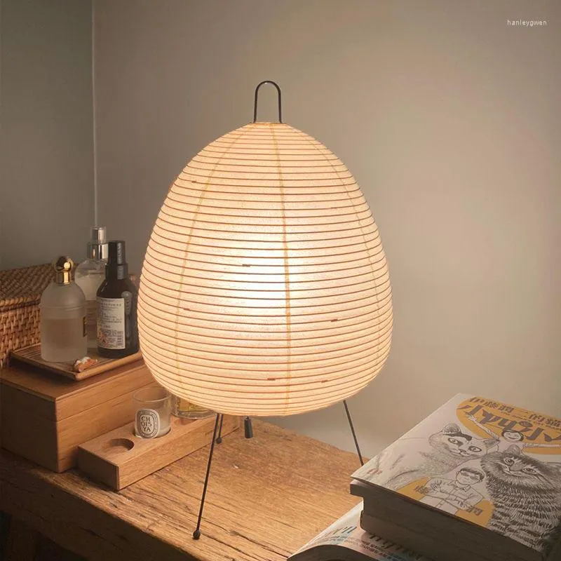 Lampy podłogowe japońska lampa latarnia Nordic Prosty ryżowy papier stół retro sztuka design światła biurka do sypialni studium salonu