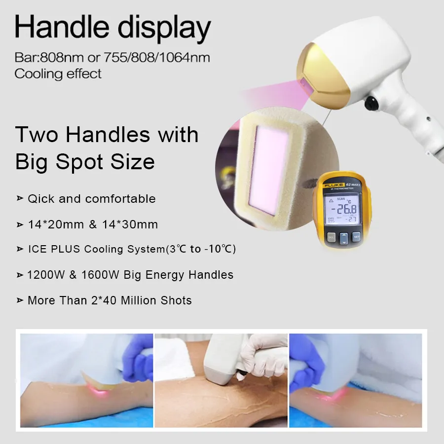 Diode Laser Body Hair Removal Machine Alexandrite 3 Wavelength 755/808/1064nm Face Hair Remove For Salon Spa Use