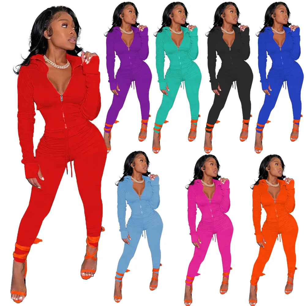 Womens Designer Tracksuit Set Long Sleeve Hooded Fleece Womens And