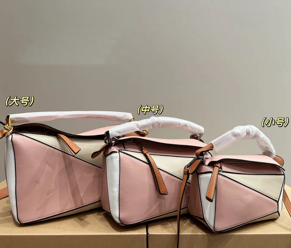 10a designer väska axel handväskor högkvalitativa lyxpussel läder mode kvinnliga plånböcker totes geometri pussel hobo klassiska fyrkantiga tygväskor 4739