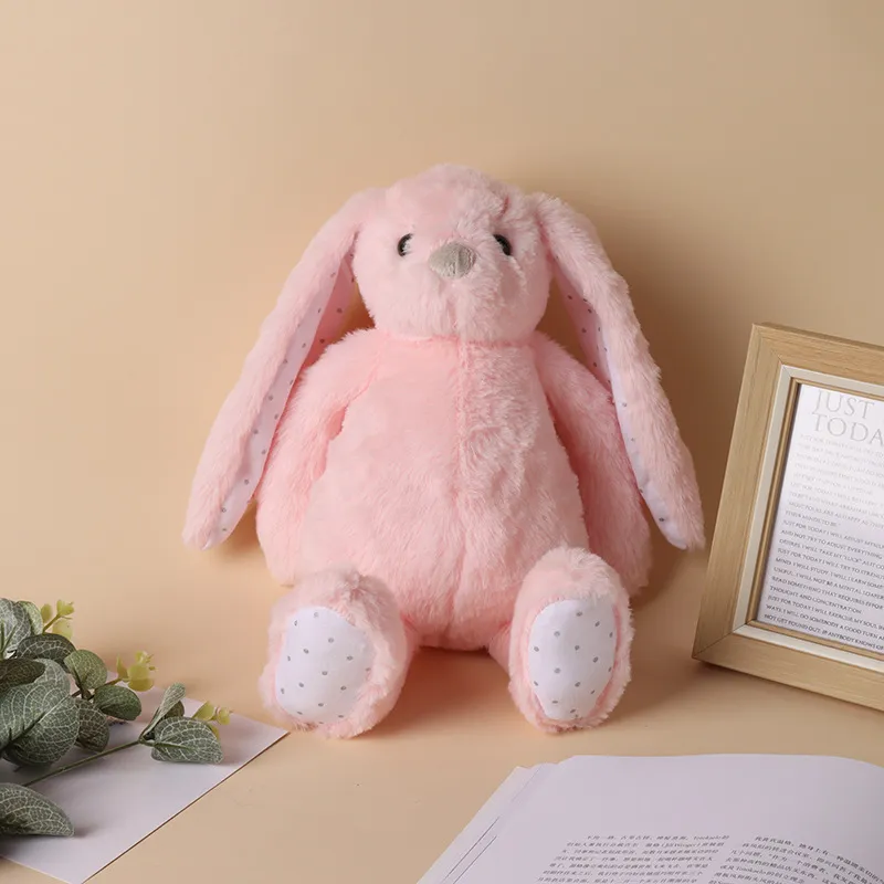 30cm Sublimation Easter Day Bunny Plush long ears bunnies doll with dots pink grey blue white rabbit dolls for childrend cute soft plush toys