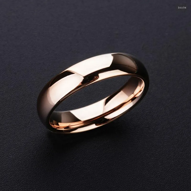 Wedding Rings 2022 High Quality 1PCS Rose Gold Tone Tungsten Width Dome Band For Man And Woman