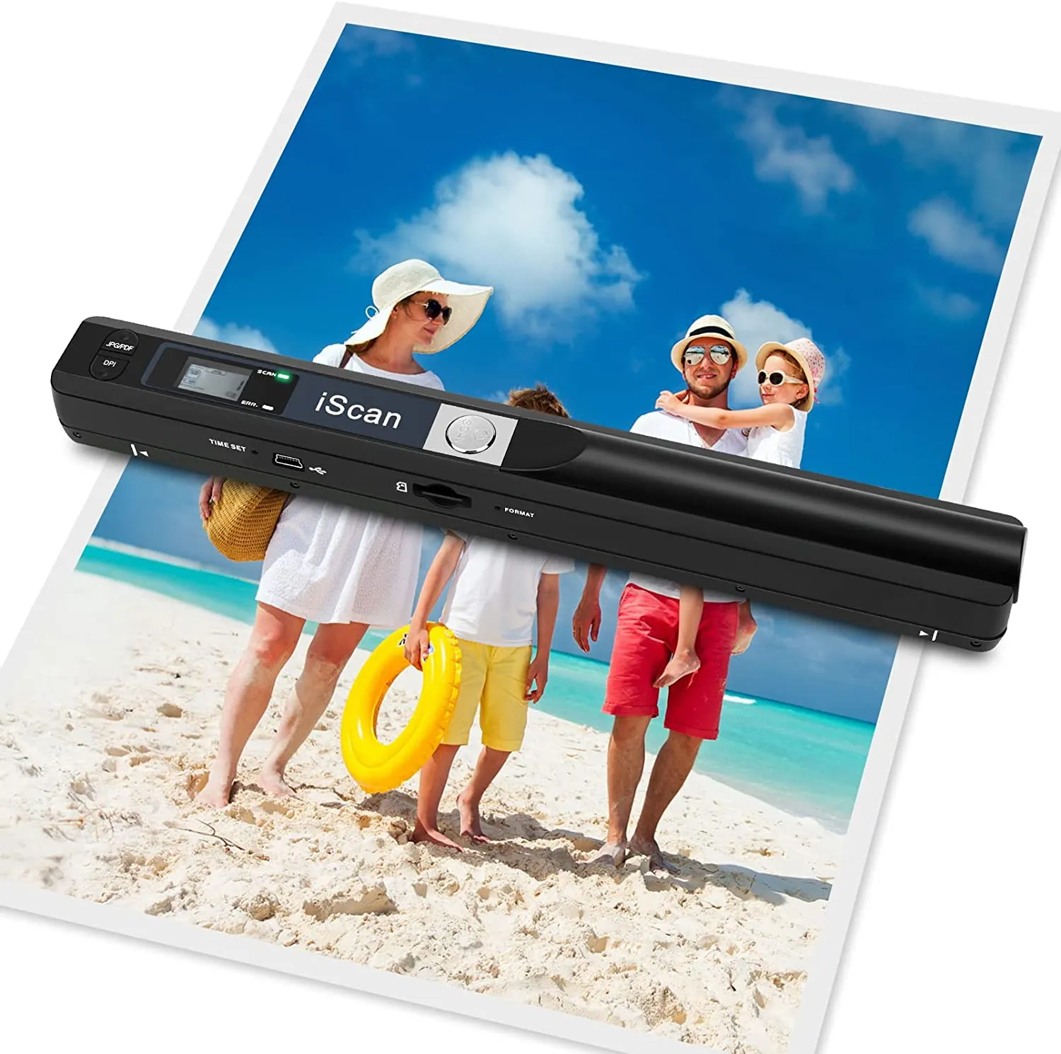 Scanner portatile Scanner portatile per fotocamera per documenti Formato A4 Display LCD formato 900 DPI JPG/PDF per ricevute aziendali Libri immagine con scheda SD 32G