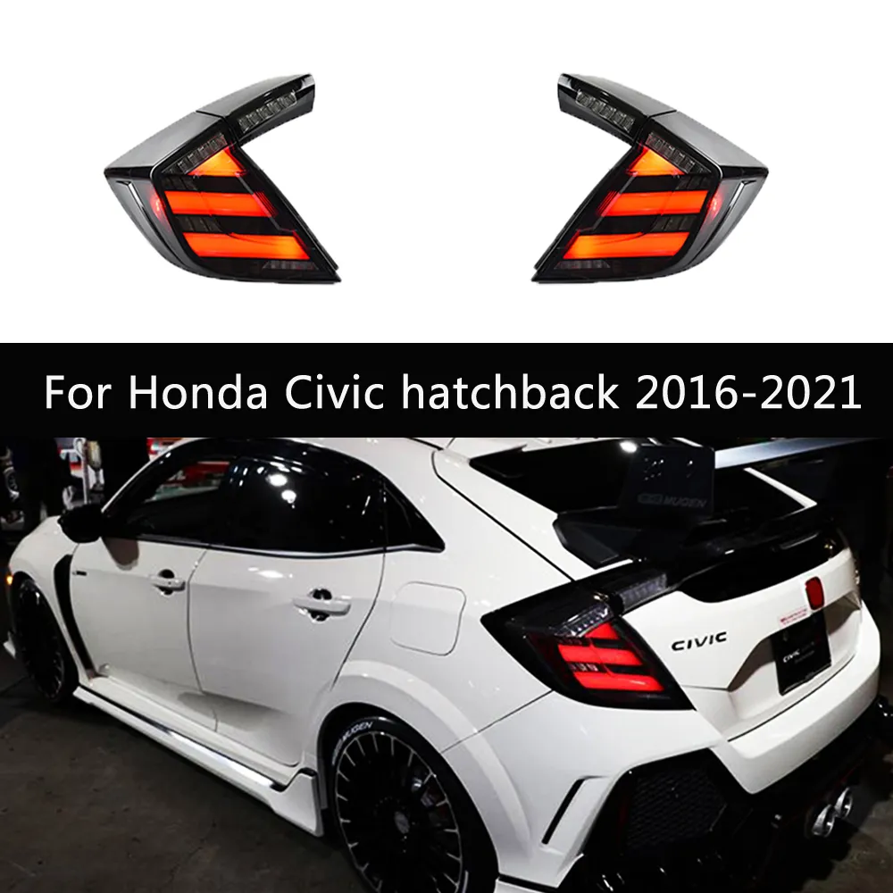 Car Taillights Lighting Accessories Brake Reverse Running Lights Rear Lamp Turn Signal Honda Civic hatchback LED Tail Light