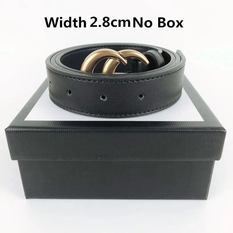 Ceinture de luxe pour femmes taille pour homme femme mode décontractée double boucle de lettre d'or noir ceintures en cuir véritable Cintura Ceinture 2.0-3.8 largeur avec boîte