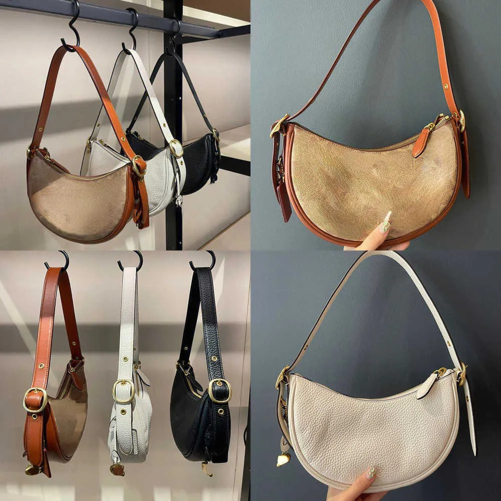 Bolsos de hombro 2022 Diseñador nuevo bolso para mujer en agosto Luna media luna axila portátil media luna cuerno de vaca un hombro guisante