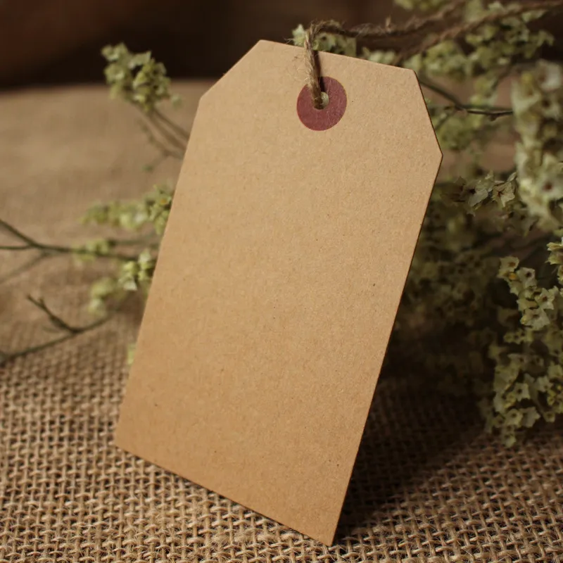 New Kraft Paper Degrant Tag Tag Design مخصصة Logo Clothing Tradicark Tradiark Cannase Crateformation Tags Paper Card A357