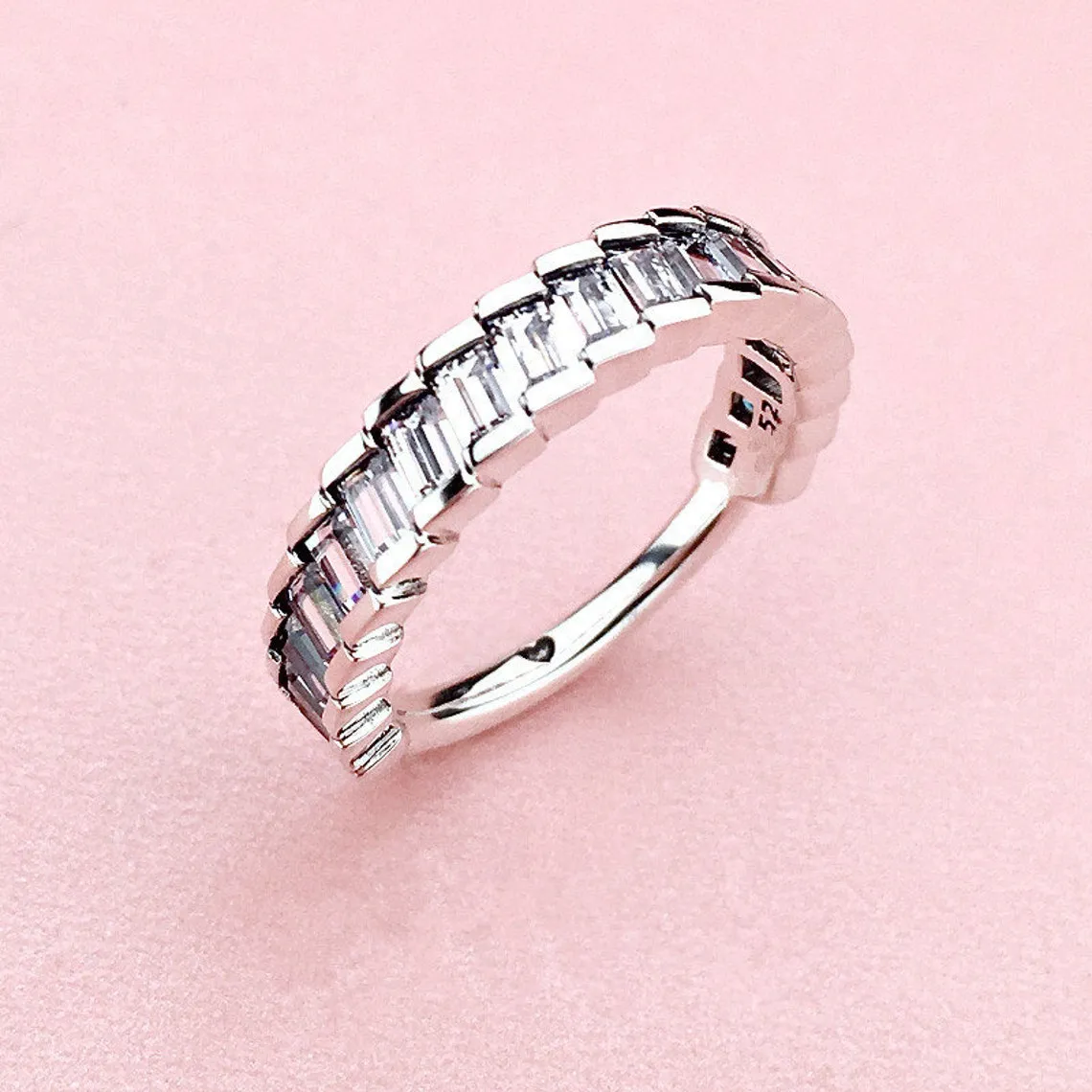 Bague de beauté glaciale en argent sterling 925 pour bijoux Pandora Bague de fiançailles pour amoureux de mariage