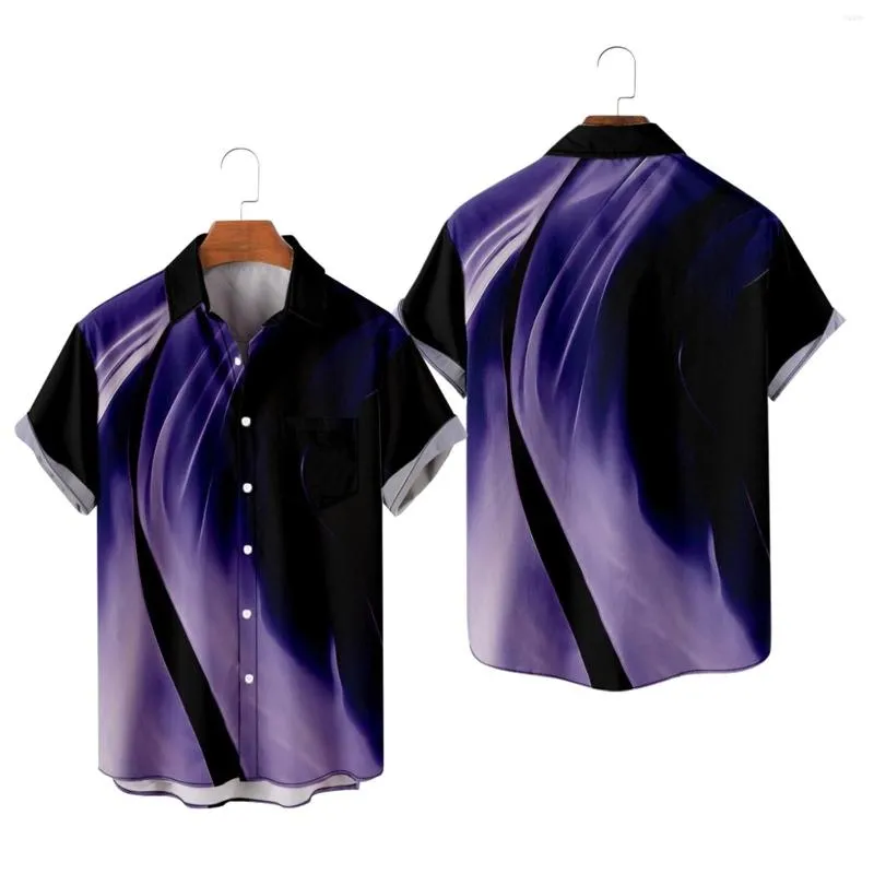 Camisas casuales de los hombres Camisa de leotardo de Navidad para hombre Impreso Camisa de manga corta hawaiana con botones Cuello en V largo para hombres