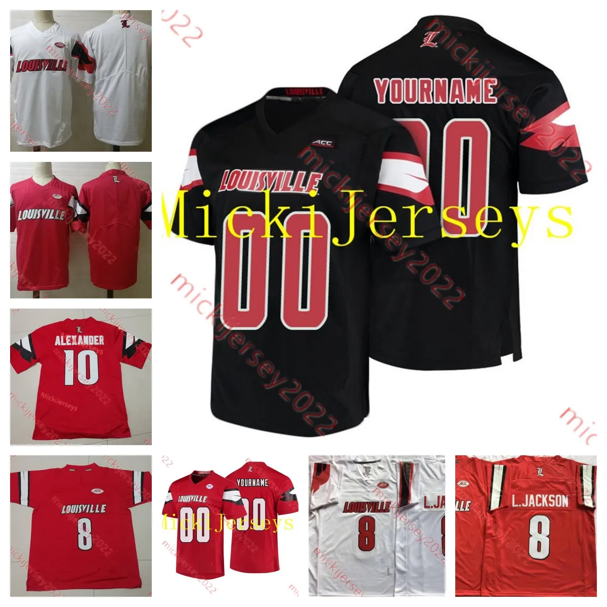 Custom Louisville Cardinals Football Jersey 17 Nathan McElroy 14 Sam Vaulton 13 Sam Young 19 Popeye Williams Bryan Hudson Benjamin Perry Mens Youth Stitched jerseys