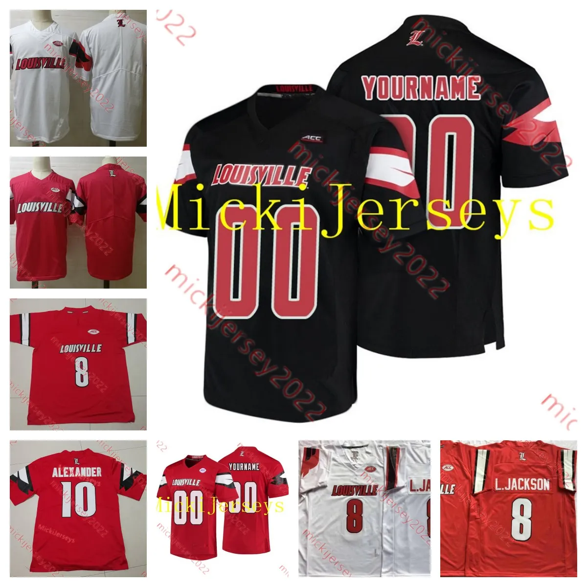Save Big on Bulk Louisville Cardinal Football Jersey Custom Louisville  Cardinals Football Jersey 19 Johnny Patrick Tutu Atwell Malik  Cunningham