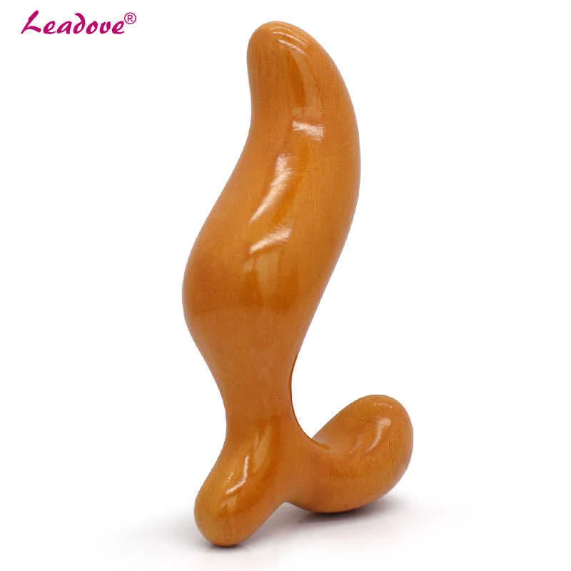 Skönhetsartiklar prostata massager klitoris stimulator trä g spot anal plug 3 typer woody dildo rumpa sexiga leksaker gs0179