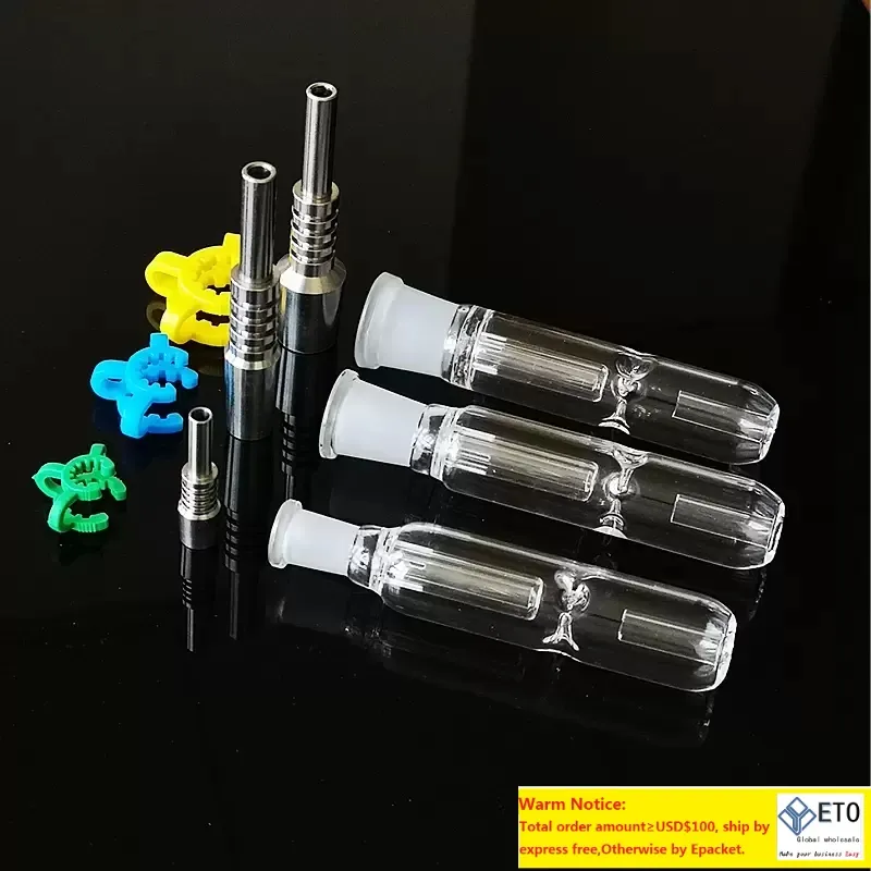 Joint Nector Collectors Kits Mini Oil Dab Rigs NC Kit With Titanium Nail Straw Water Pipes