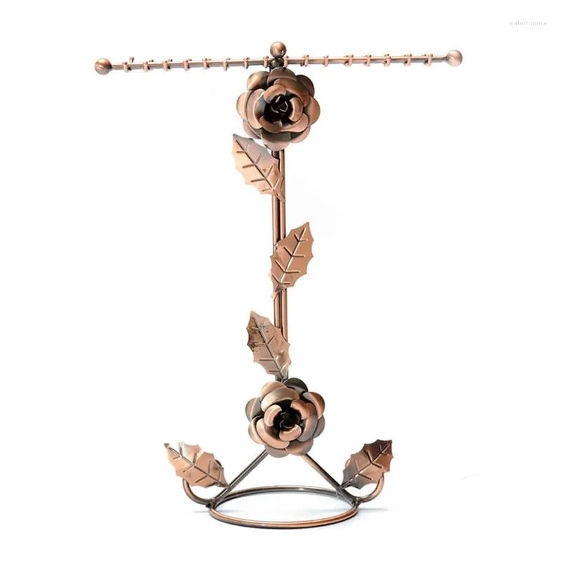 Smyckespåsar Rose Double Row Halsband Stand Armband Earring Display Props