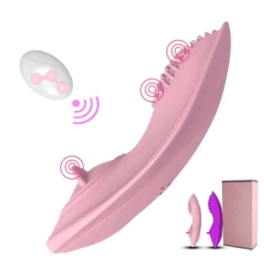 Schönheitsartikel unsichtbar tragbare Höschen Vibrator Klitoralstimulator Ferner Vaginalmassagegeräte Weibliche Masturbator Silikon sexy Spielsachen für Frauen