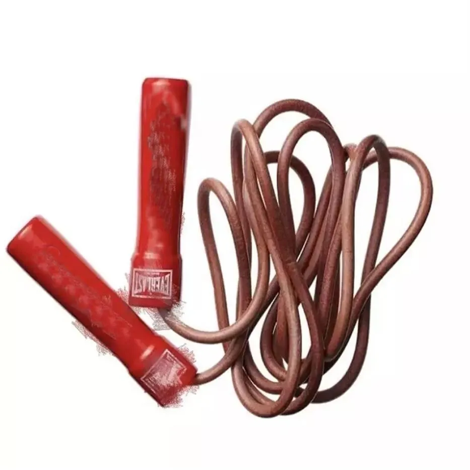 14SS School Aerobic Exercise Jump Ropes Litness Leather Rope Skipping tappable Beapping Speed ​​Fitness Boxing Training Red Qupn Q3054