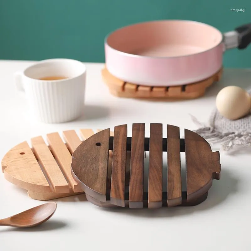 Tovagliette Tovaglietta moderna in legno nordico Creatività di lusso Cartoni animati Tappetino addensato Tovagliette sottopiatti Accessori da cucina EK50TM