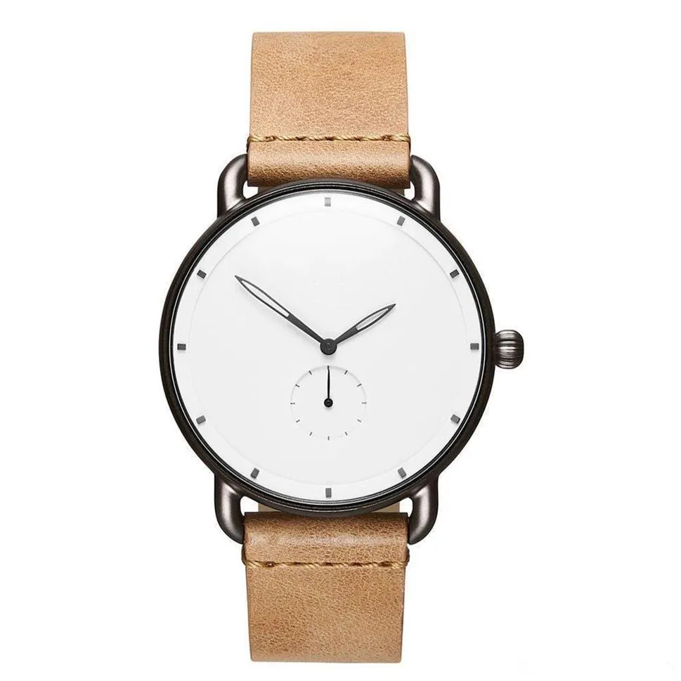 2021 MV Fashion Известный бренд мужской часы 40 -мм кварцевые кожаные часы Sports Classic Clock Relogio Masculino262a