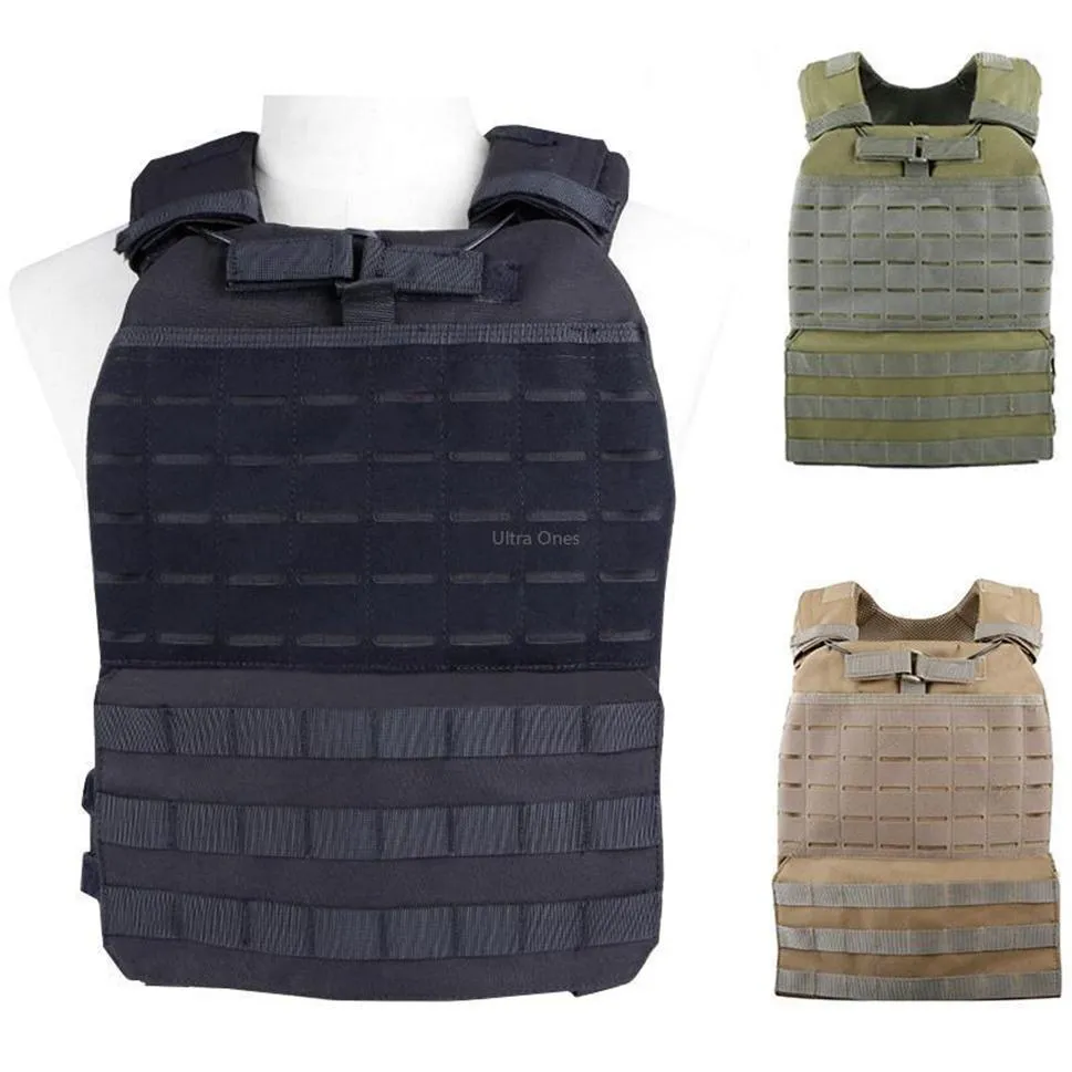 Tactical Hunting Vest War Game Training Body Armor Paintball Molle Shooting Plate Carrier Vests1339o