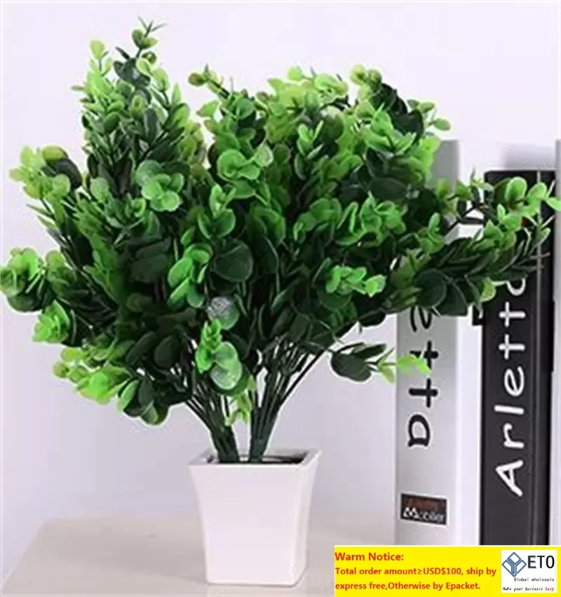 Decorative Flowers Artificials Boxwood Stems Artificial Greenery Stem Plants UV Resistant Fake Plant Farmhouse Home Garden Wedding Pati