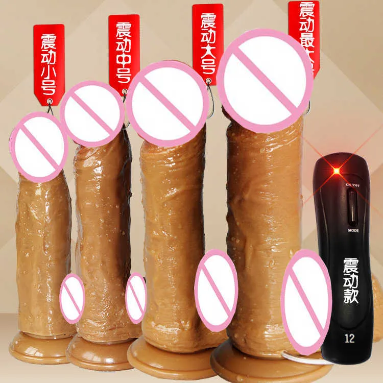 Skönhetsartiklar vibrerar dildo enorm hastighet vibrerande s kraftfull sugkopp realistiska penis vattentäta vibratorer för kvinnor