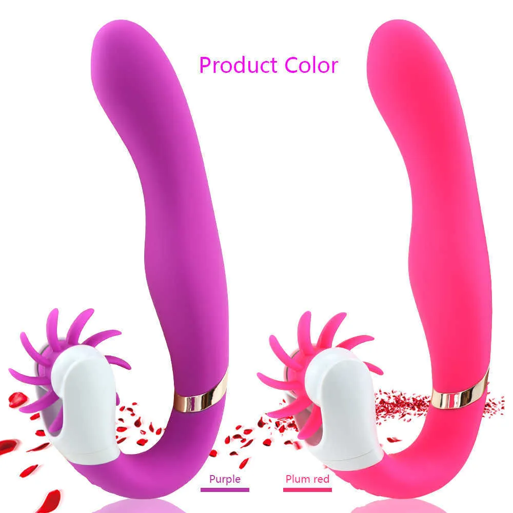 Skönhetsartiklar Dual Motor 12 Speed ​​Rotation Oral 360 Tongue Slicking Clitoris Stimulate Toy G Spot Dildo Vibrators Vibrating Sexy Toys for Women