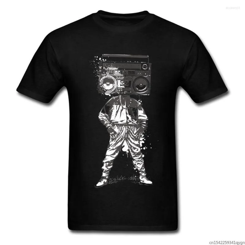 Men's T Shirts Punk Old School Boy Retro Cassette Tape Head Men's Music T-shirt Short Sleeve Tops Shirt Classic Tees