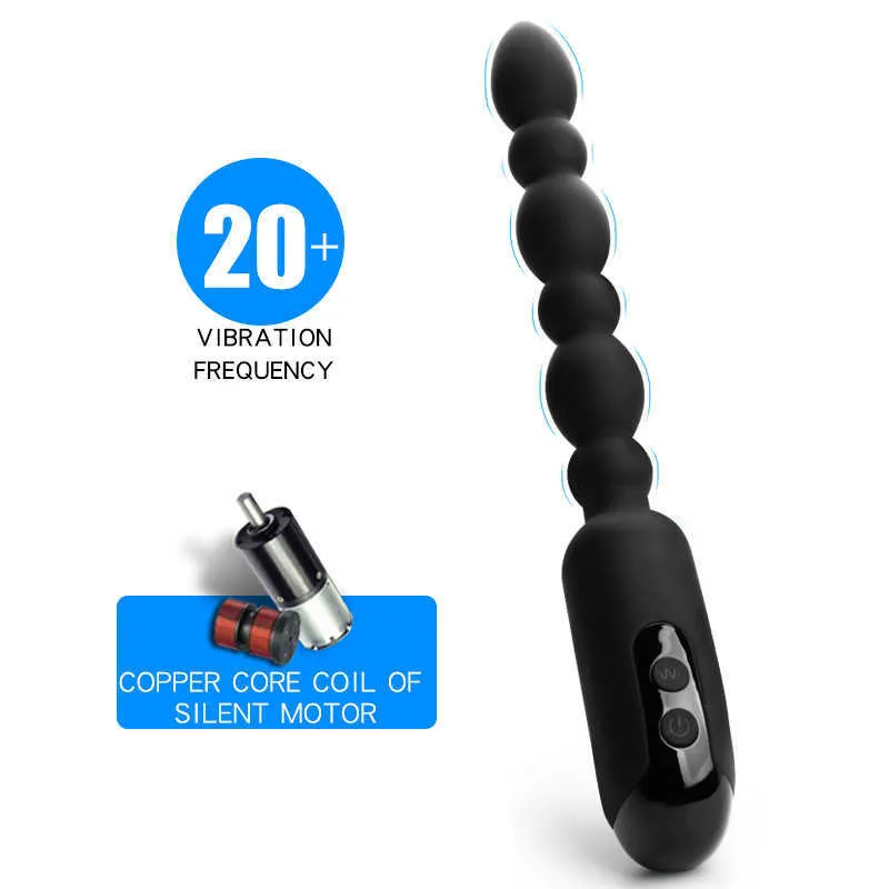 عناصر الجمال Varial Varial 20 Mode Beads Plug Sexy Toys للأزواج USB شحن G التحفيز بقعة بعقب ألعاب المثليين