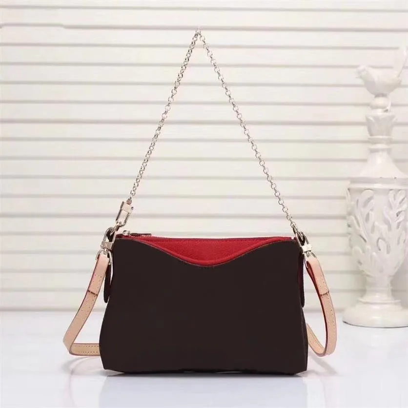 Ganz neue Kette Geldbörse Abendtasche für Frauen echte Leder Lady Messenger Bag Telefon Geldbörse Satchel Palls Cluth Umhängetasche HA302F