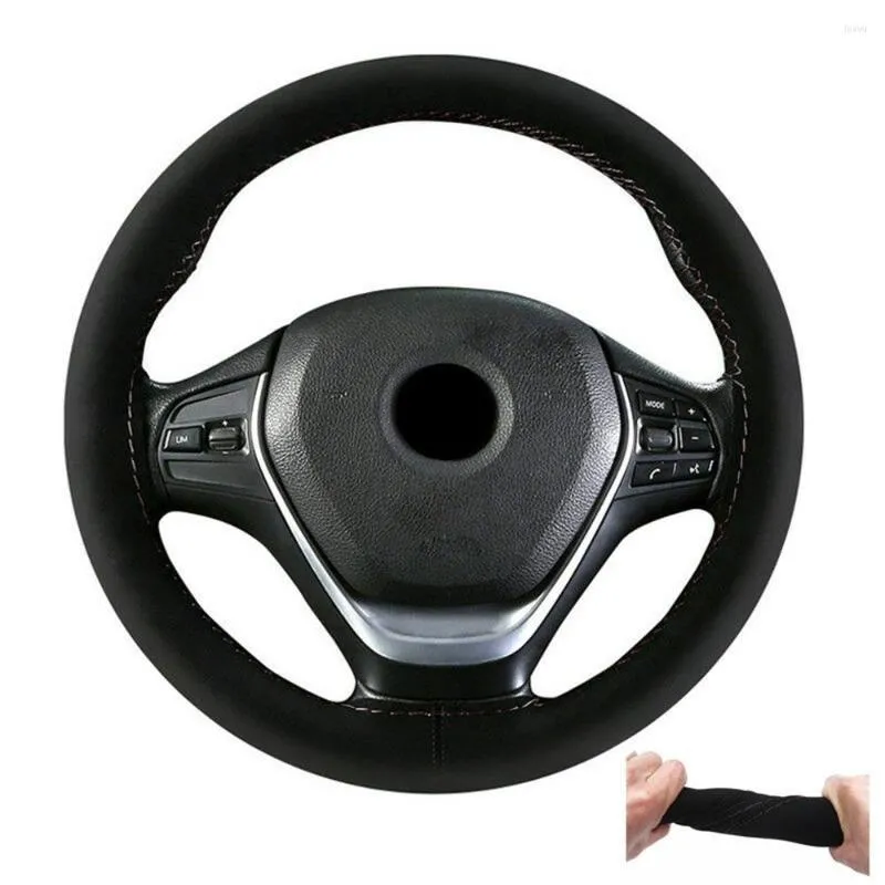 Steering Wheel Covers Hand Sewing Cover Soft W/ Needle Thread Universal DIY Durable Practical