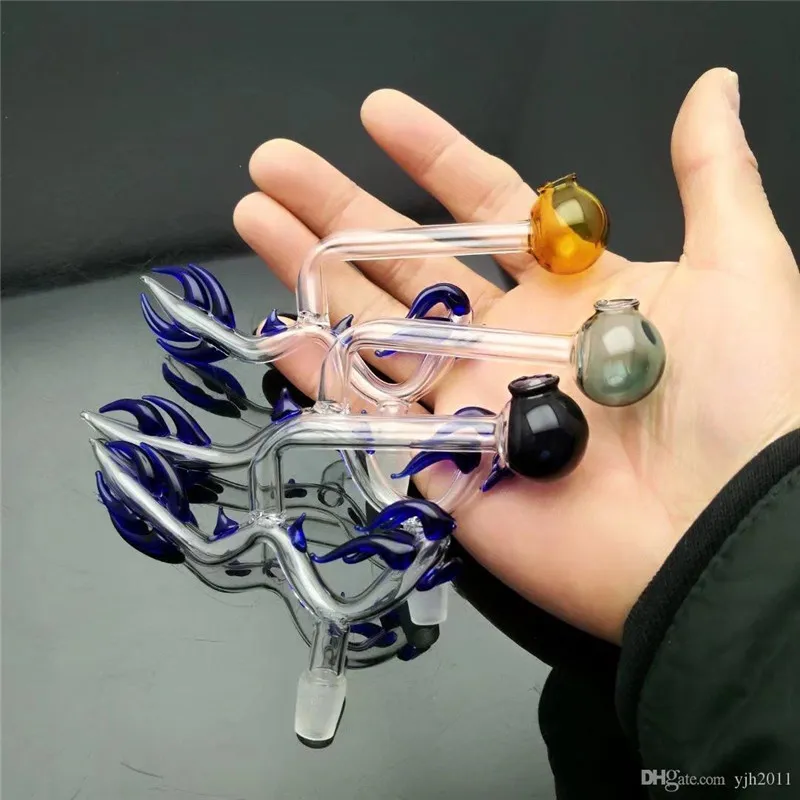 2019Colorful Pan Dragon Cooking Pot Glass Bbong Wwater Pipe Titanium Nail Grinder Bubblers f￶r r￶kning av r￶rmixf￤rger