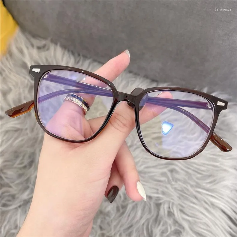 Sunglasses Anti Blue Light Flat Glasses Full Frame Ultra Thin PC Material Lady Fashion Can Be Equipped With Myopia