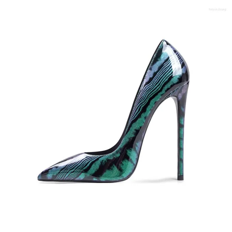Dress Shoes Size 34-45 Mirror Patent Leather Pointy Toe Shallow Elegant Stilettos Women Pumps High Heel