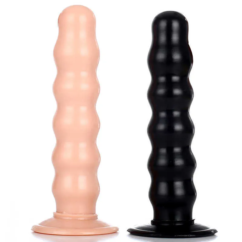 Itens de beleza Contas anais Long Butt Plug Ventosa Dildo Dilator Tapon Butt Adulto Sexy Brinquedos para Mulher Masculina Massagem de Próstata