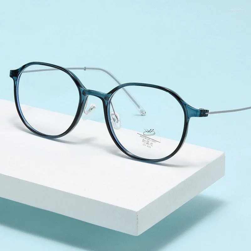 Okulary przeciwsłoneczne ramy TR90 Square okulary ramy mężczyźni kobiety anty niebieskie światło optyczne okulary na receptę na receptę czyste okulary okulos