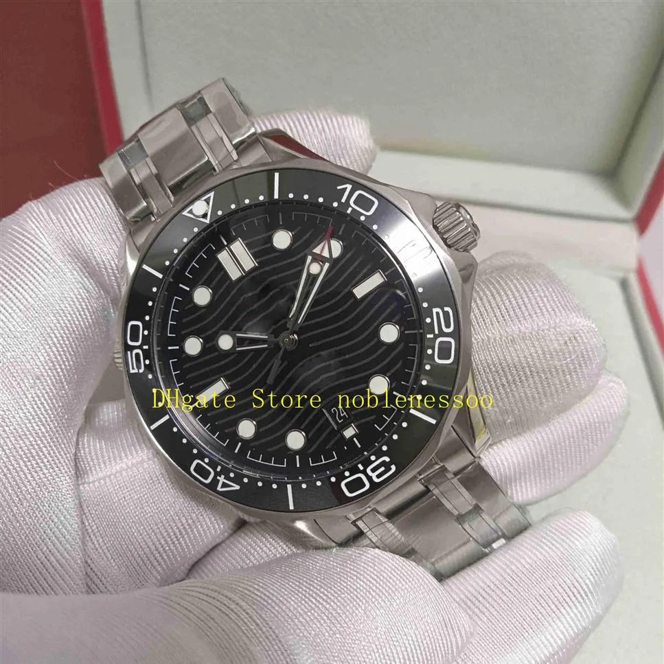 Med original Box Top Mens Cal 8800 Movement Watches Men 42mm Black Dial 300m 007 Diver Sport Armband Wristwatches Automatic Mech237M