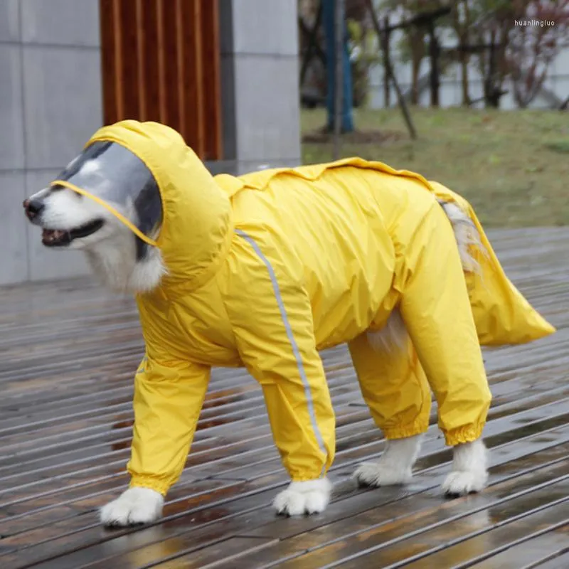 Vêtements pour chiens Grand imperméable Gros vêtements Manteau imperméable Veste Husky Labrador Golden Retriever Vêtements Border Collie Combinaison pour animaux de compagnie