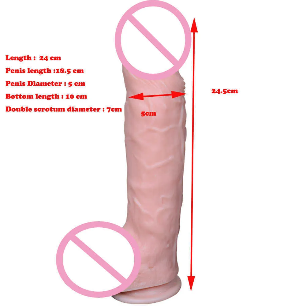 Skönhetsartiklar dildo realistiska stora flexibla penis kuk texturerad axel silikon stark sugkopp dong sexig leksaksprodukt för kvinnor