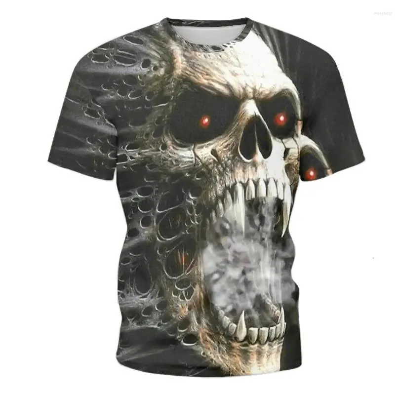 Men's T Shirts Men's Summer 3D Printed Horror T-shirt Fashion Trend Short-sleeved Harajuku Breathable And Comfortable