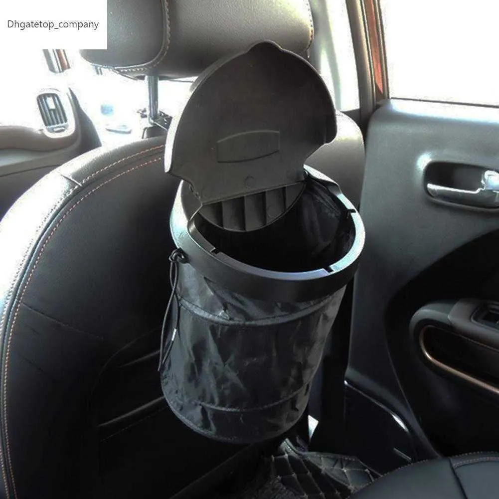 HOT SALESNew Arrival Traveling Portable Car Garbage Can Collapsible Trash Bag Organizer with Lid