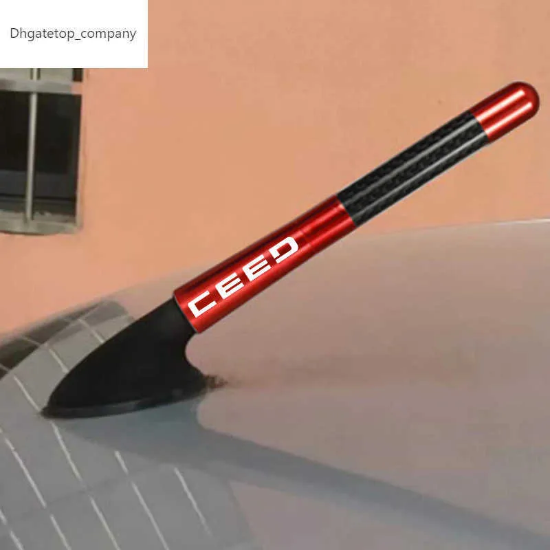 Antena de rádio de carbono de fibra de carbono de 12 cm para Kia Ceed Rio 3 4 Sorento Cerato Acessórios