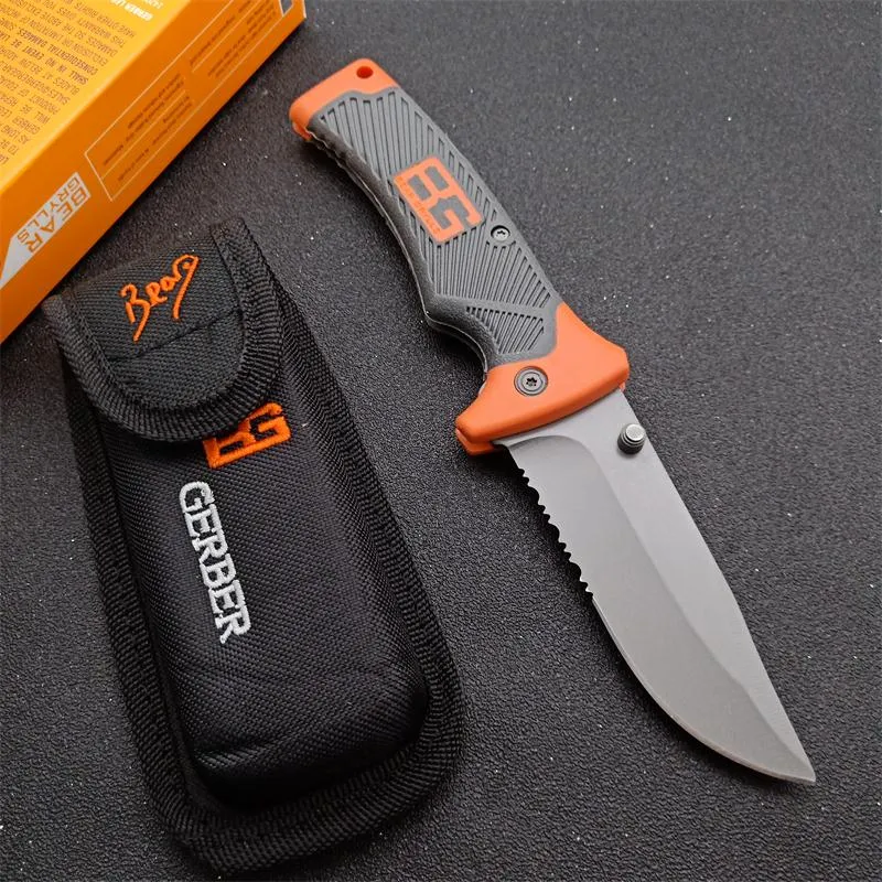 Överlevnadsvikkniv 7Cr17Mov Steel Blade Camping Outdoor Självförsvar Taktiska fickor Överlevnad Knivar