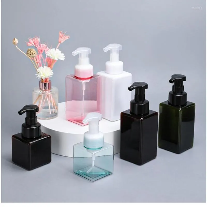 Depolama Şişeleri 10 adet kare doldurulabilir şampuan sabun dağıtıcı petg pompa şişesi vücut yıkama saç kremi 250ml 450ml