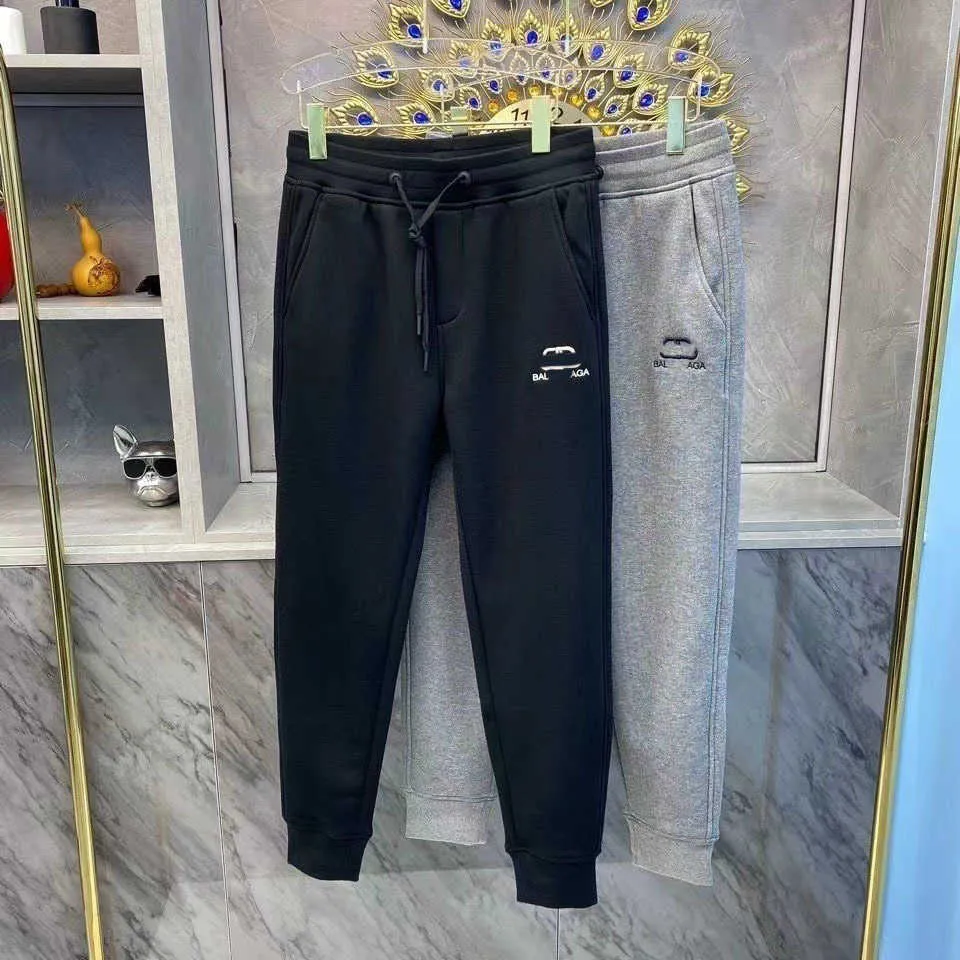 Designer-Damen-Balencaigas-Hose, Jogginghose für Herren, Herbst und Winter, Plüsch für Herren und Damen, gleiche reine Baumwolle, lässige Sport-Leggings, bestickte Hose, Trend 23GG