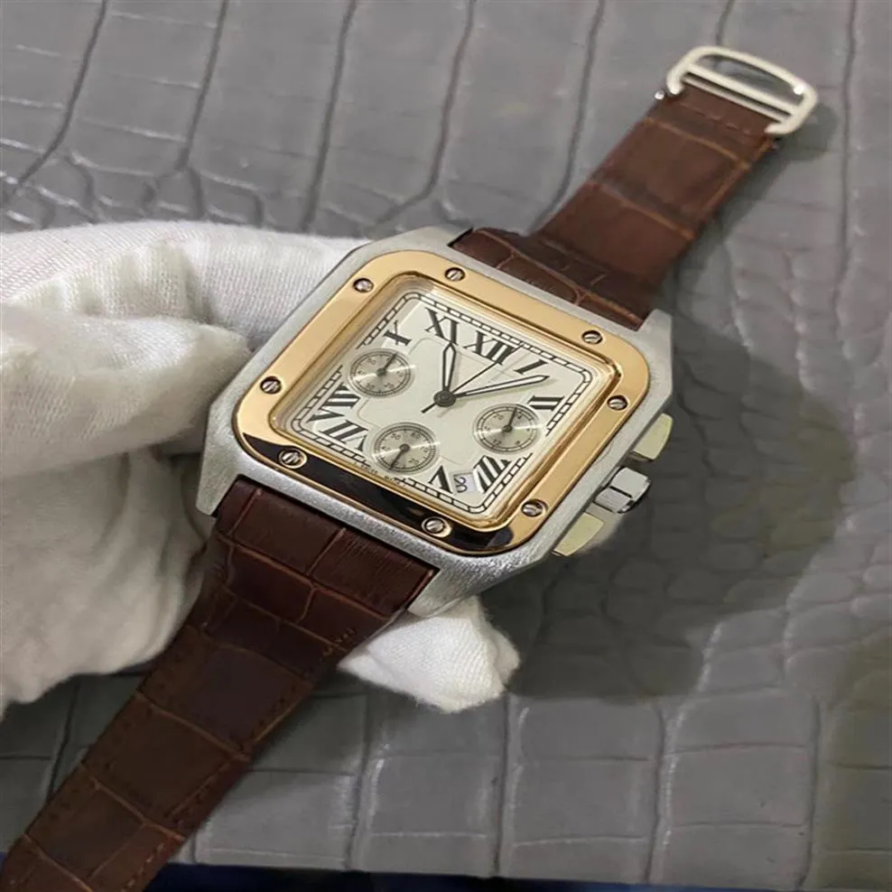 Célèbre créateur de mode homme femmes marque montre bracelet en cuir décontracté nouvelle robe montres de luxe carré Relojes montre-bracelet 232l