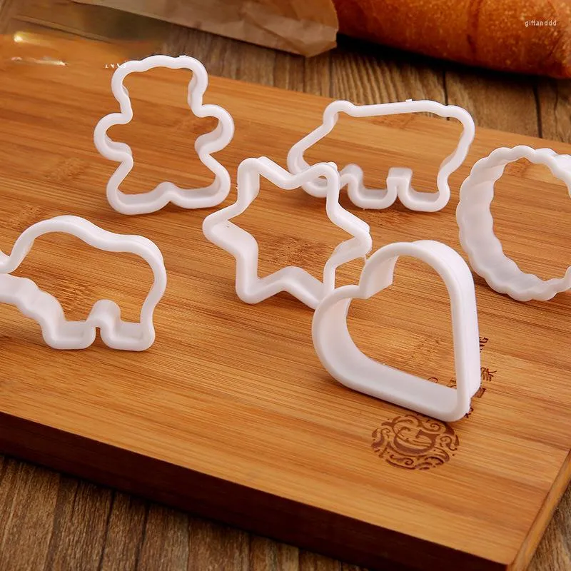 Baking Moulds Christmas Cookie Cutter For Kids Plastic Biscuit Mold Sandwich Cutters Pastry Fondant