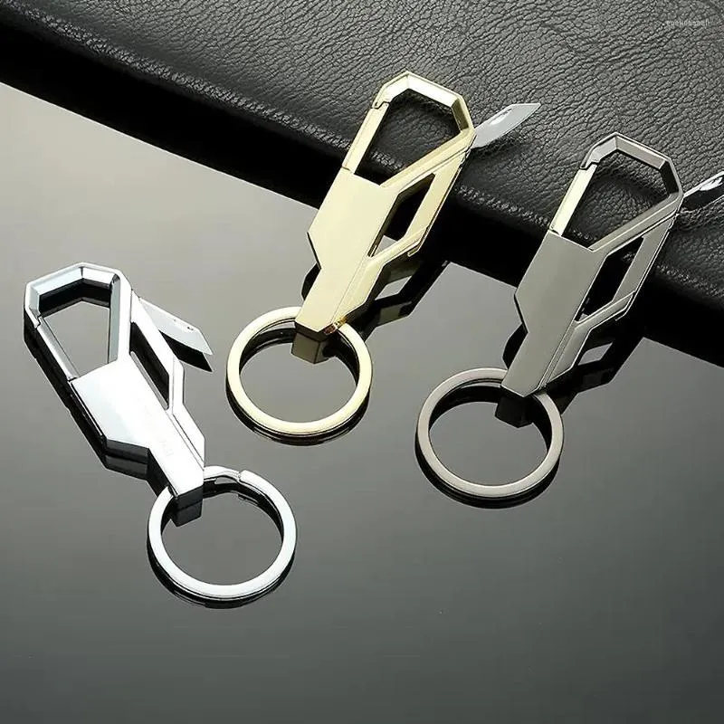 Chaves dobráveis ​​Mini Keychain Tool Tool multifuncional Homens da cintura Mount Carabiner Titular com dois anéis para o pai namorados presentes