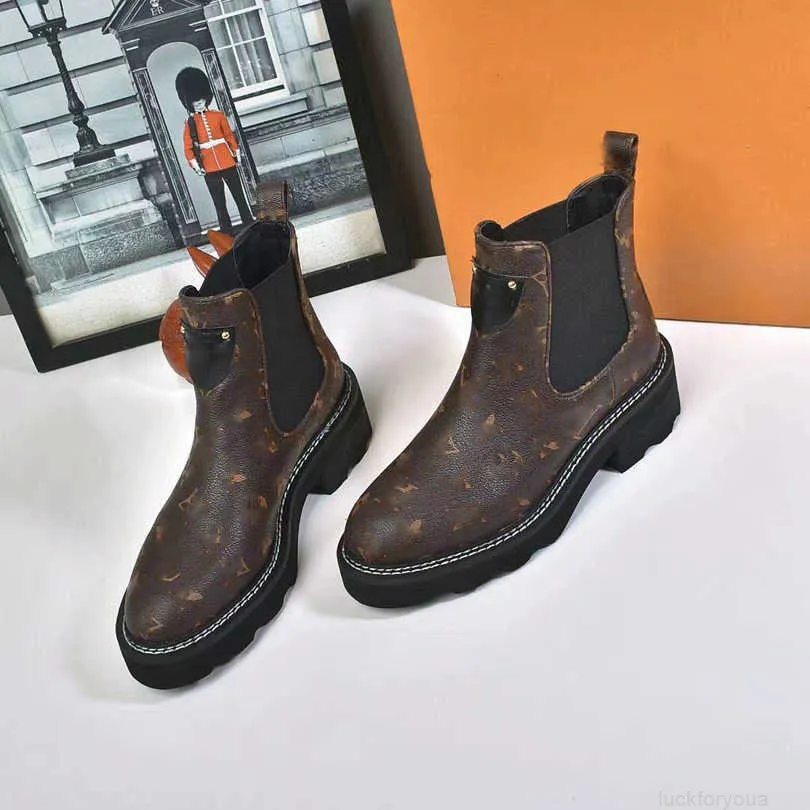 2023 Designer de luxo Beaubourg Ankle Boots Sapatos Femininos Senhoras Meninas Seda Couro Couro Alto Bota Feminina Plana de Inverno Tamanho 35 -42