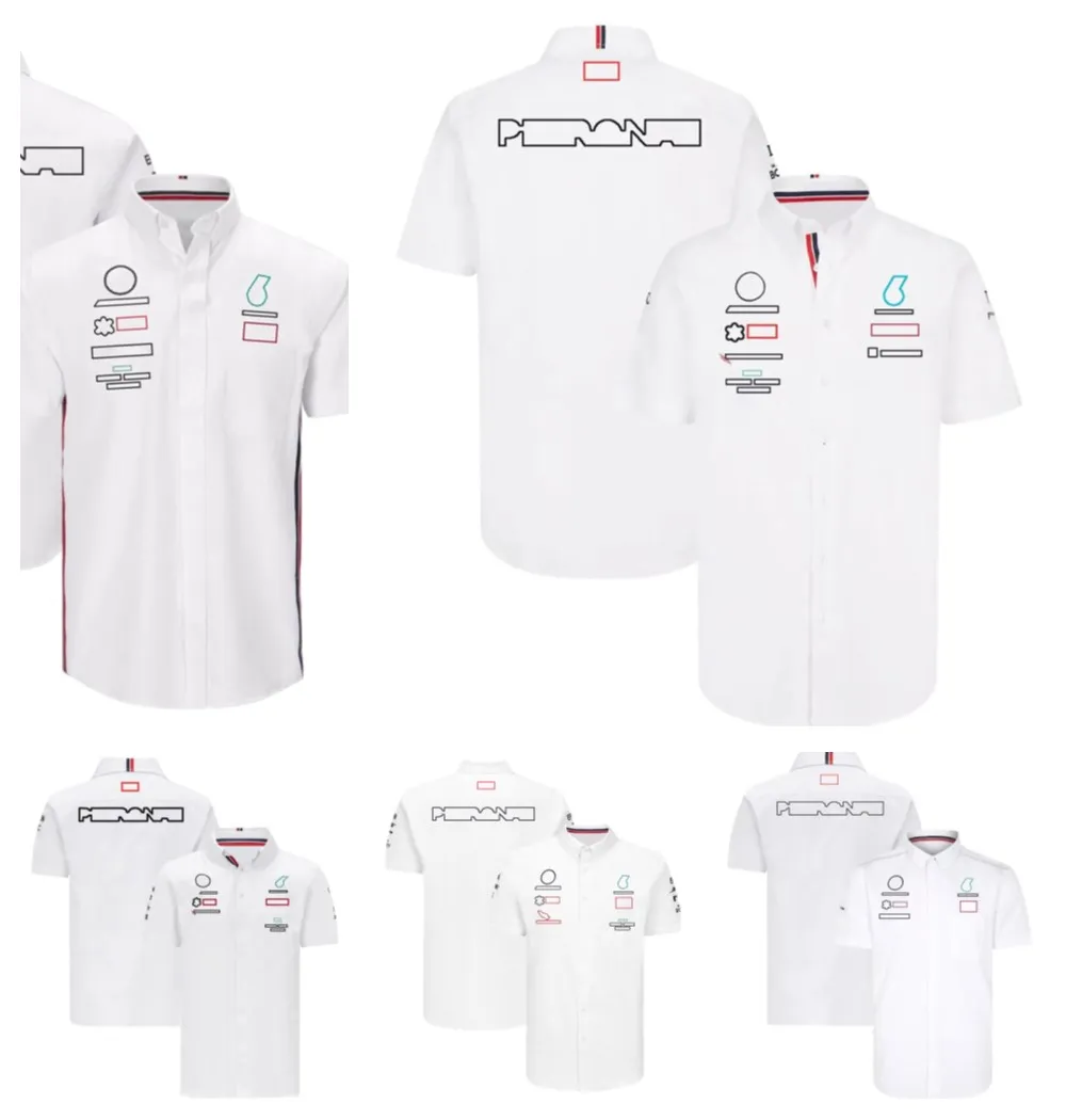 Costume de course de l'équipe F1 pour hommes, chemise à revers à manches courtes, chemise de travail automobile, personnalisation, nouvelle collection